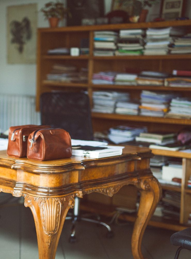 artisan leather production inside italian leather factory