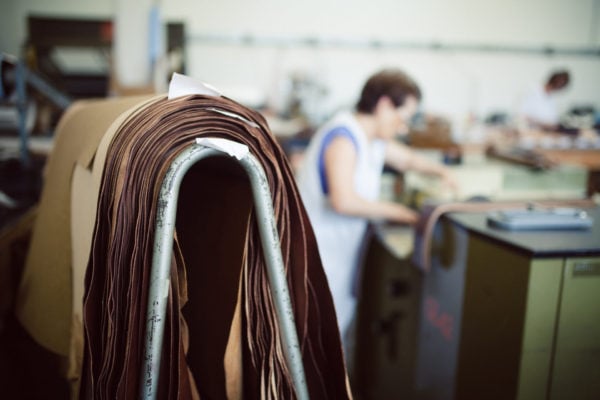 Leather being stored before Production