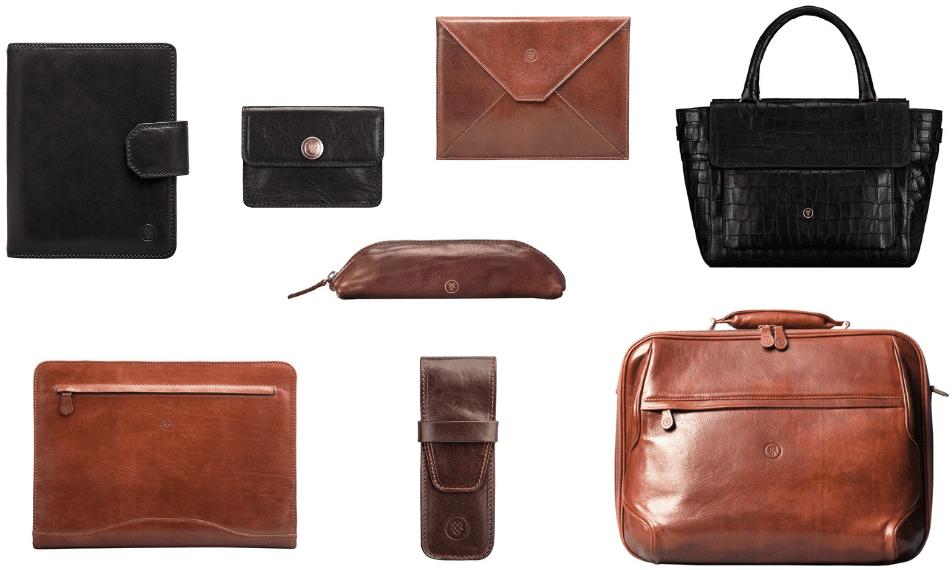 How leather ages on structured Italian leather travel bag