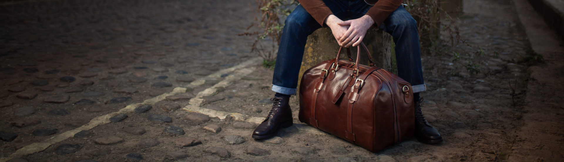 italian leather travel duffel bag