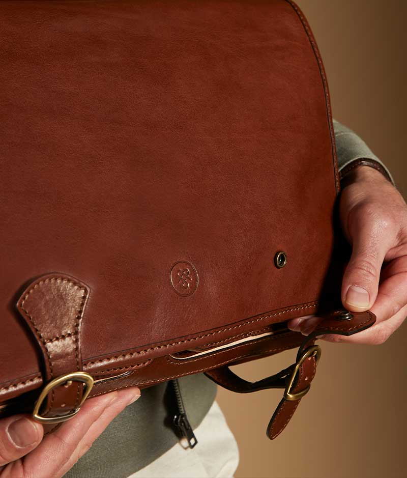 Jesolo briefcase satchel buckle straps