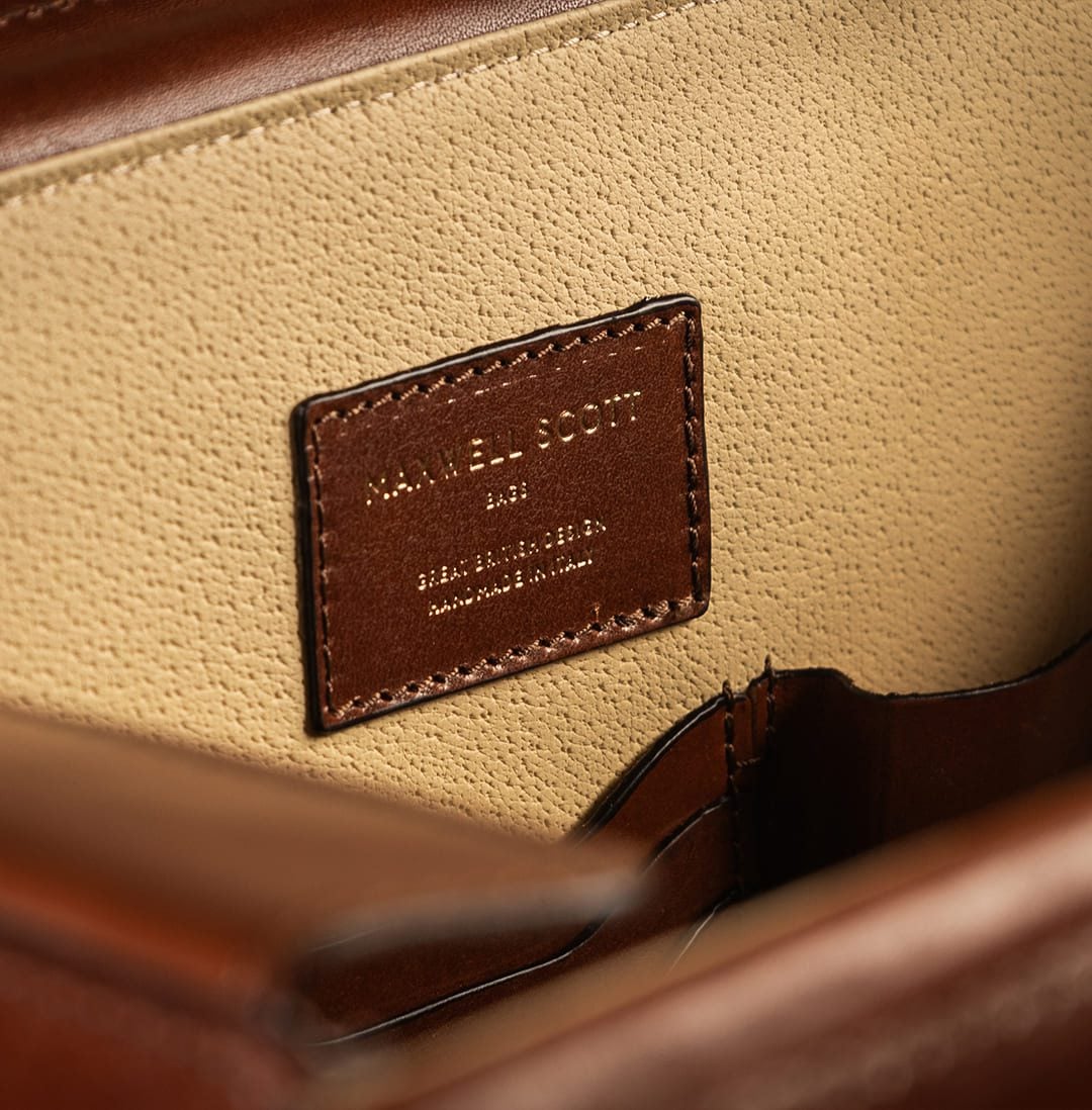 interior of luxury leather catalogue case