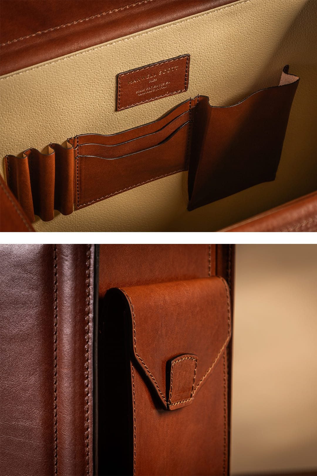 interior pockets of best quality leather case