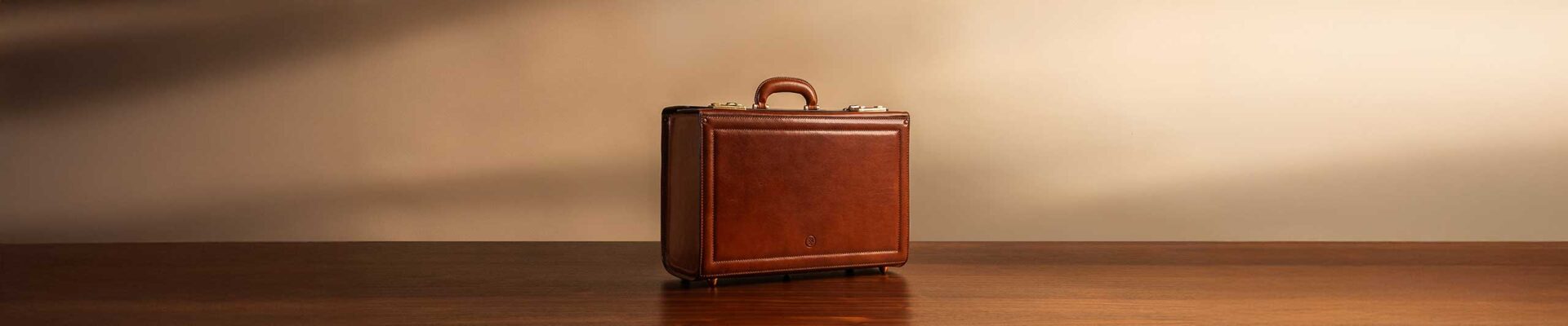 luxury brown leather catalogue case