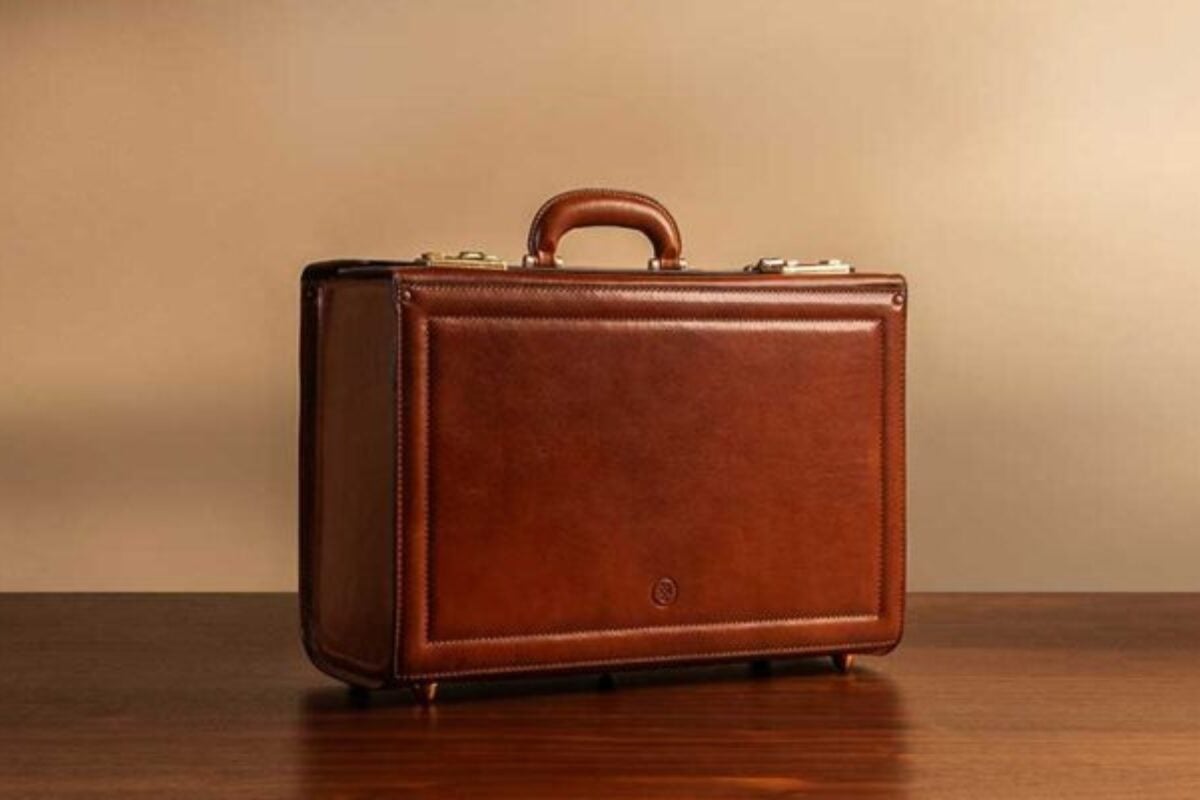 Leather briefcase guide showcasing luxury Italian craftsmanship