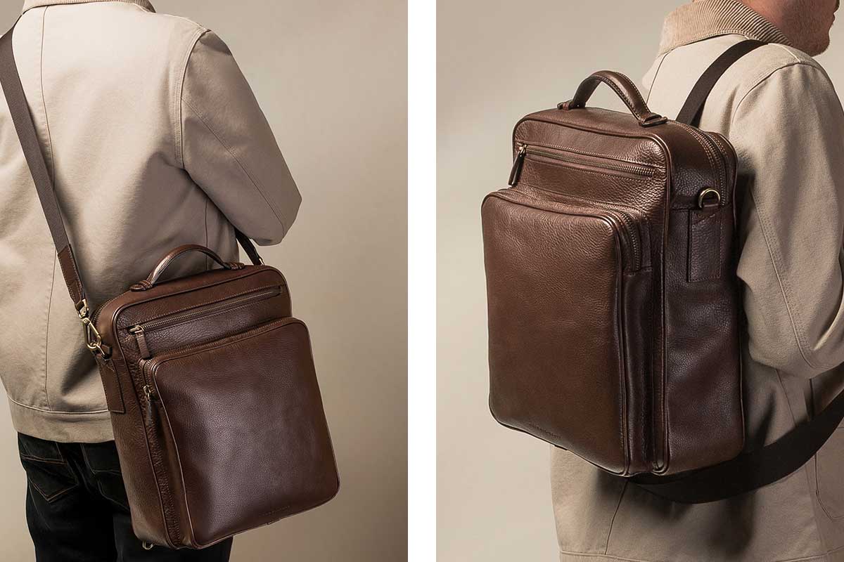 best luxury leather backback for men