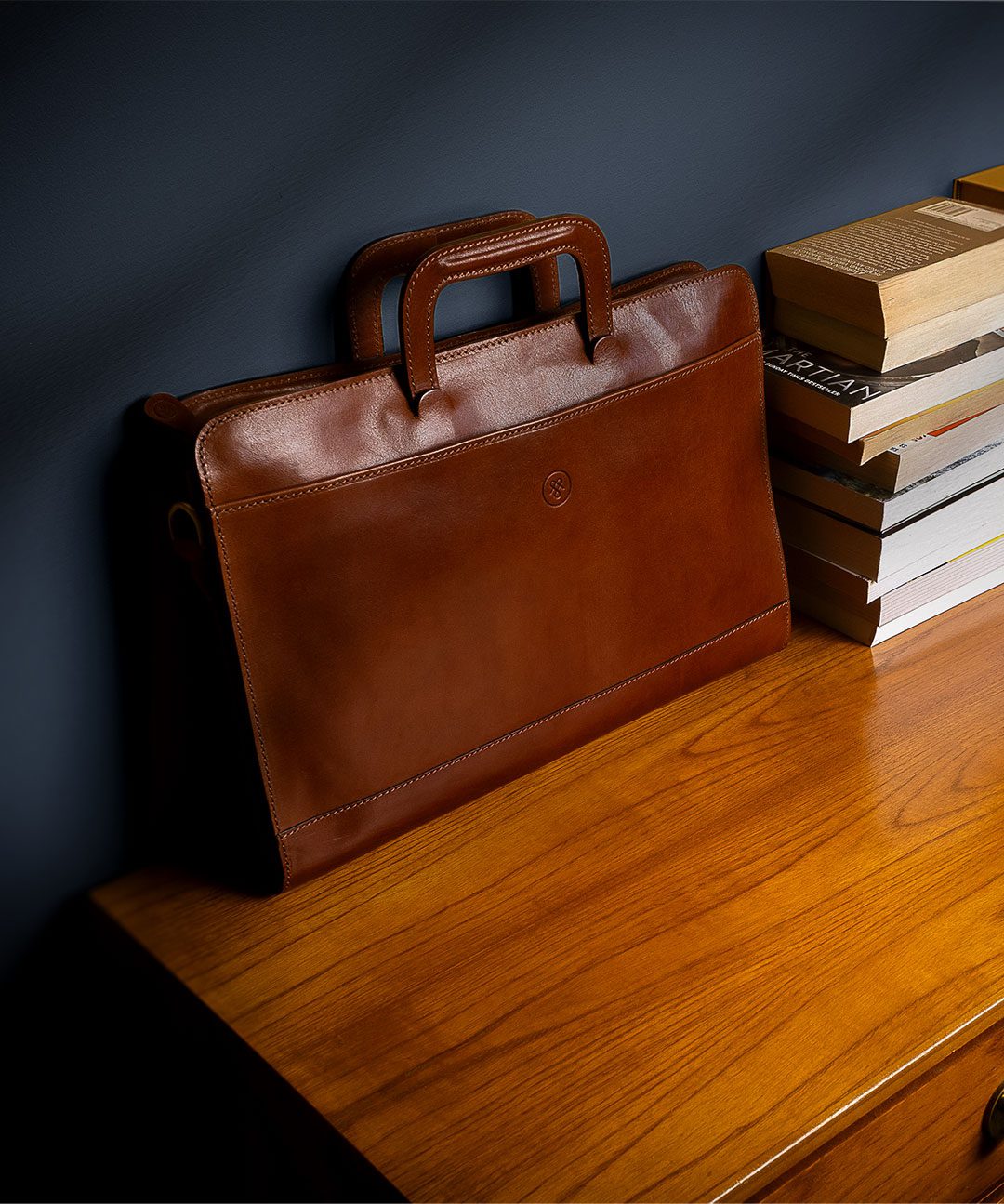 Barolo document case structured leather silhouette