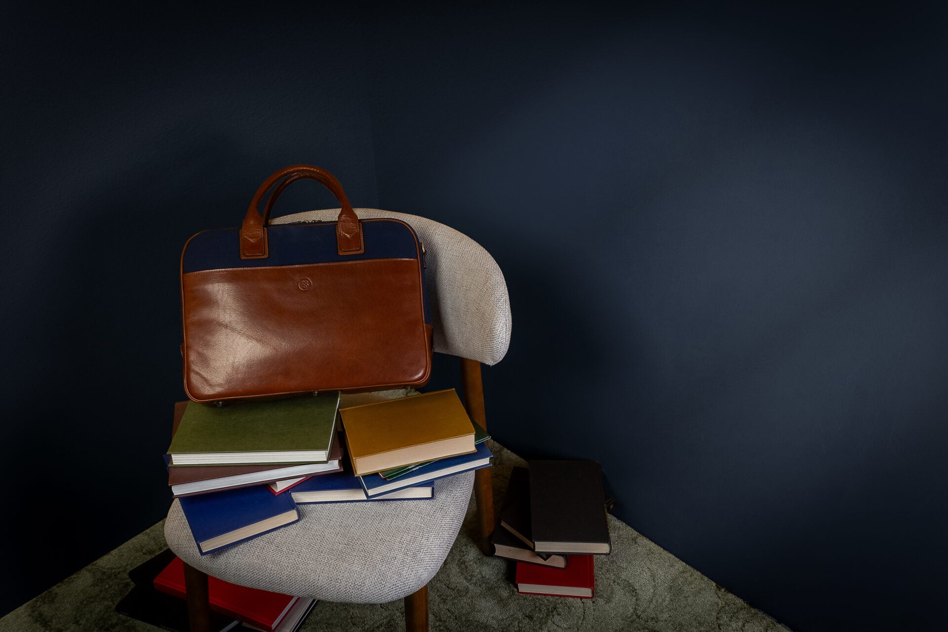 Brown Calvino canvas professional laptop bag