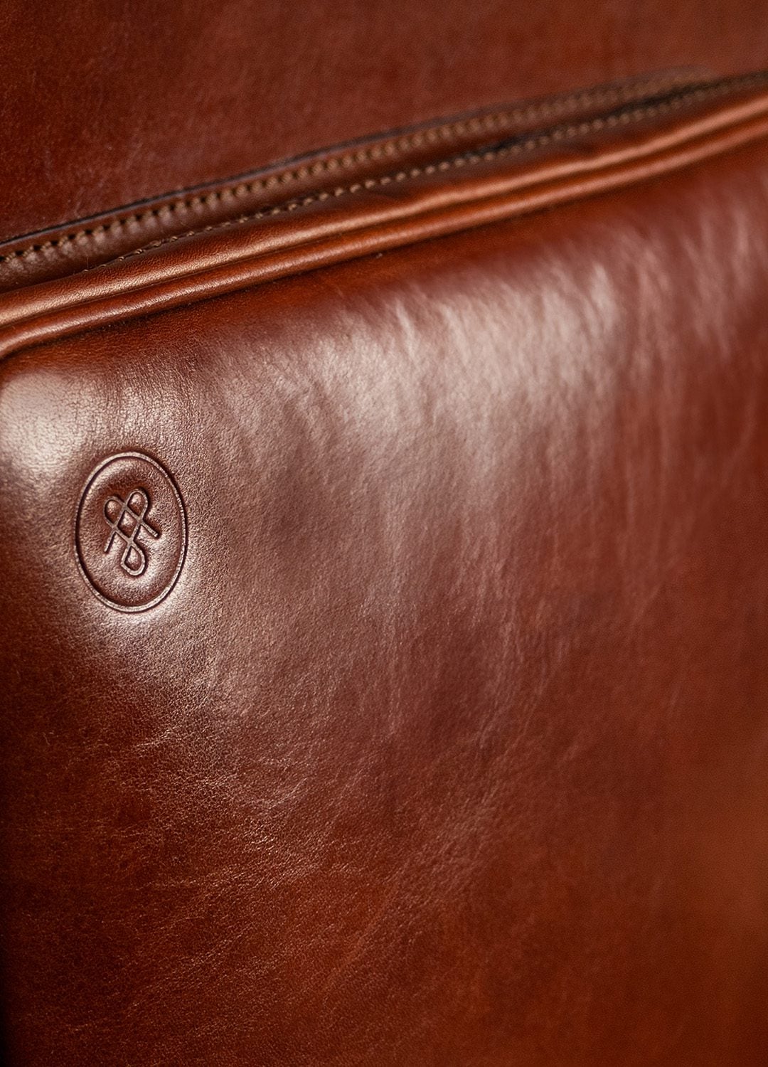 Quality leather craftsmanship workshop with full-grain leather hides