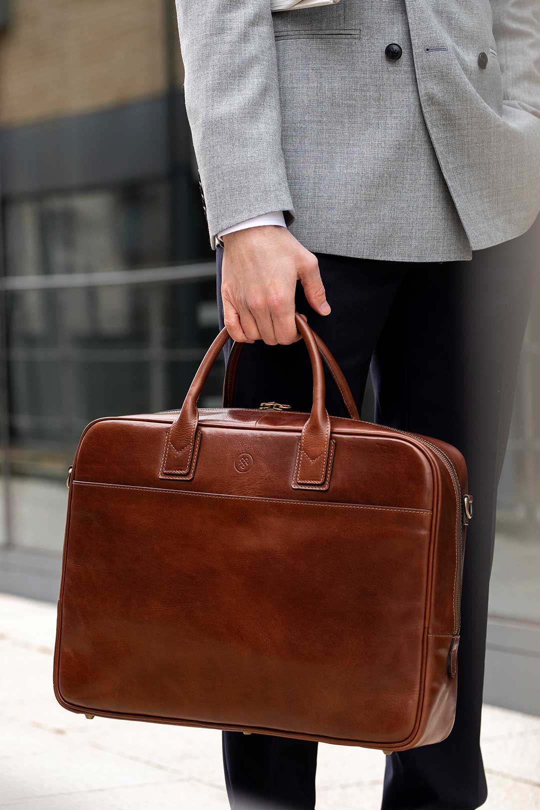 Traditional attaché case in classic rectangular form