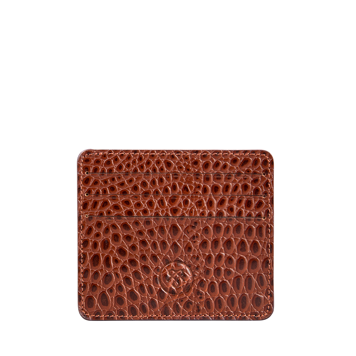 Men's Croc-Embossed Leather Card Holder | Handmade in Italy