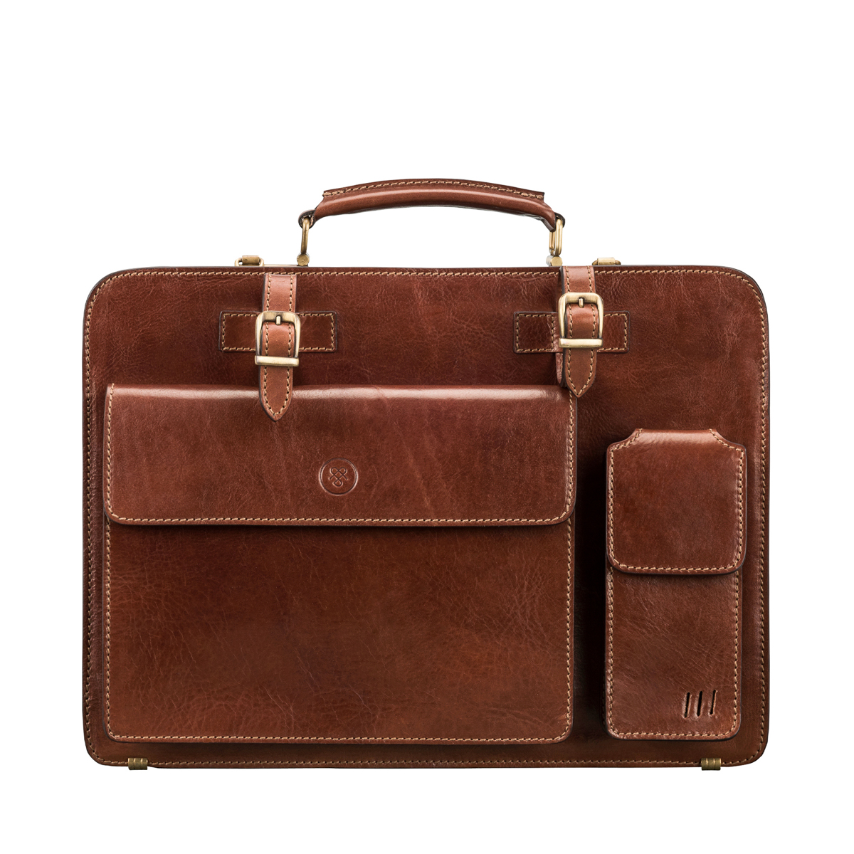 Alanzo Men's Italian Leather Business Briefcase - Maxwell-Scott