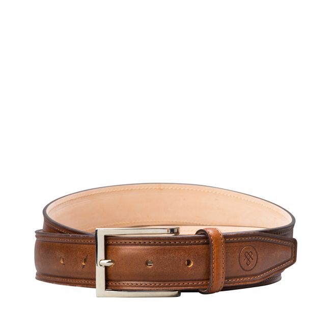 Franco Men's Leather Belt | Italian Luxury Jeans Belt - Maxwell-Scott