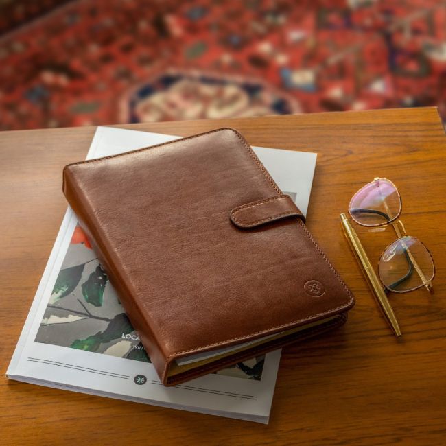 Comano Luxury A5 Leather Address Book - Maxwell-Scott