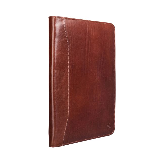 Dimaro Men's Italian Leather A4 Conference Folder - Maxwell-Scott