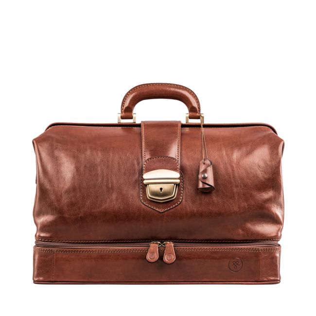 Donnini Large Men's Italian Leather Medical Bag - Maxwell-Scott