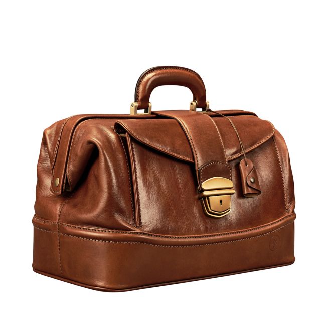 Donnini Men's Italian Leather Doctor's Bag - Maxwell-Scott