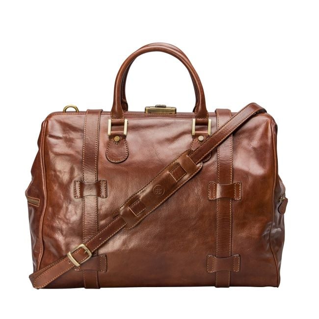 Gassano Medium Men's Italian Leather Gladstone Bag - Maxwell-Scott