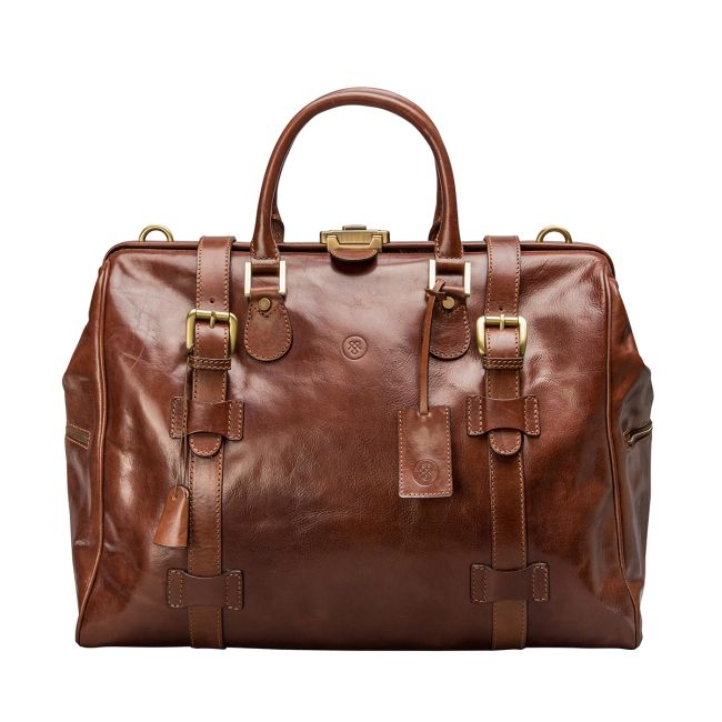 Gassano Medium Men's Italian Leather Gladstone Bag - Maxwell-Scott