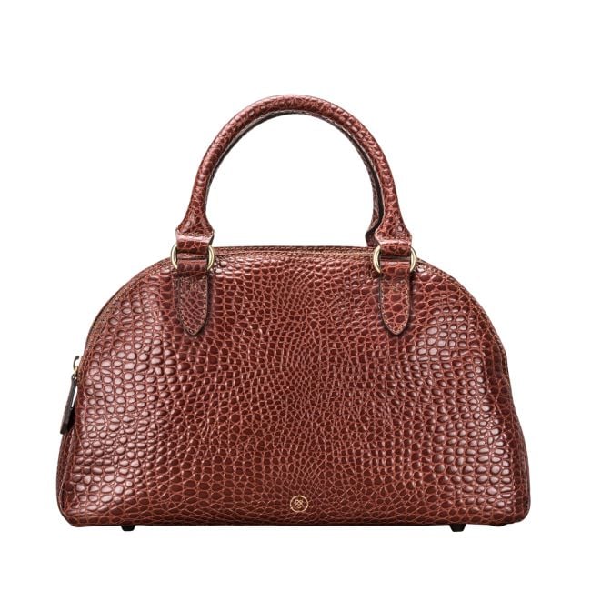 LilianaS Croc-Embossed Leather Bowling Bag | Women's Luxury