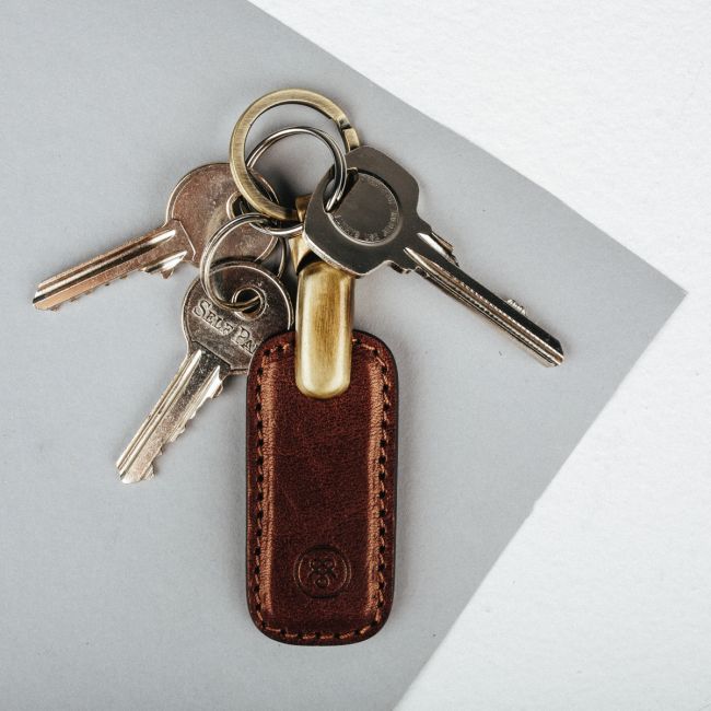 Ponte Leather Key Ring | Luxury Italian Keyring - Maxwell-Scott