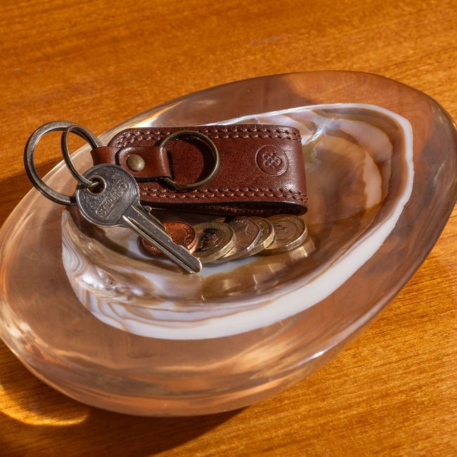 Nepi Leather Key Ring | Luxury Italian Keyring Gift - Maxwell-Scott