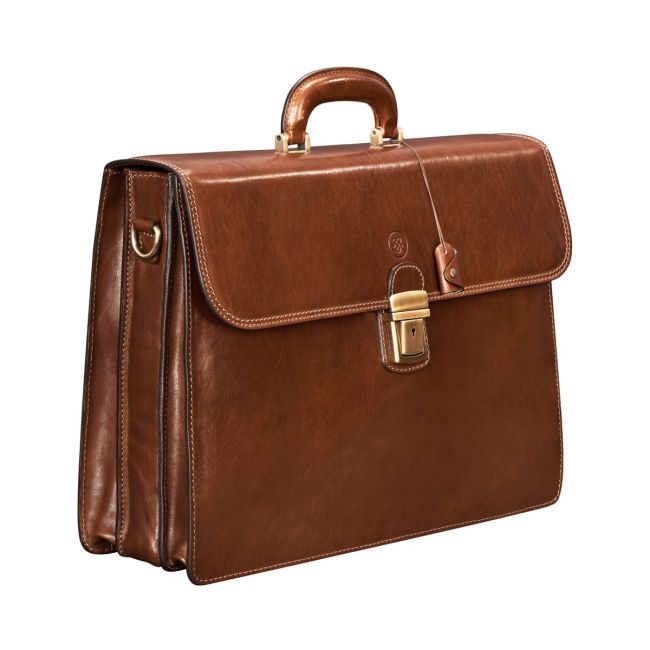 Paolo Large Leather Laptop Briefcase 17” | Men's Business Case