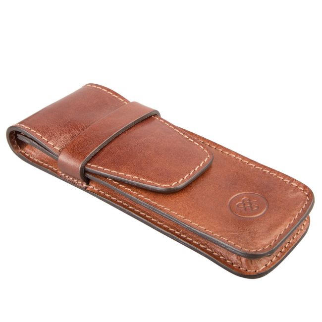 Pienza Italian Leather Pen Holder - Maxwell-Scott