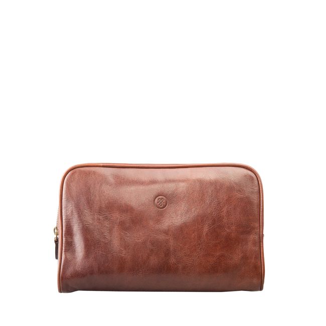 Raffaelle Men's Leather Travel Wash Bag - Maxwell-Scott