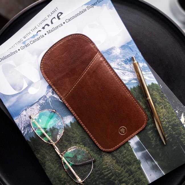 Rufeno Slim Leather Glasses Case - Maxwell-Scott