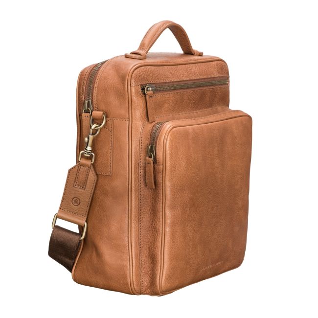 Santino L Men's Leather Backpack Shoulder Bag | Luxury Italian