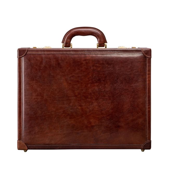 Scanno Slim Leather Attaché Case | Men's Business Case - Maxwell–Scott