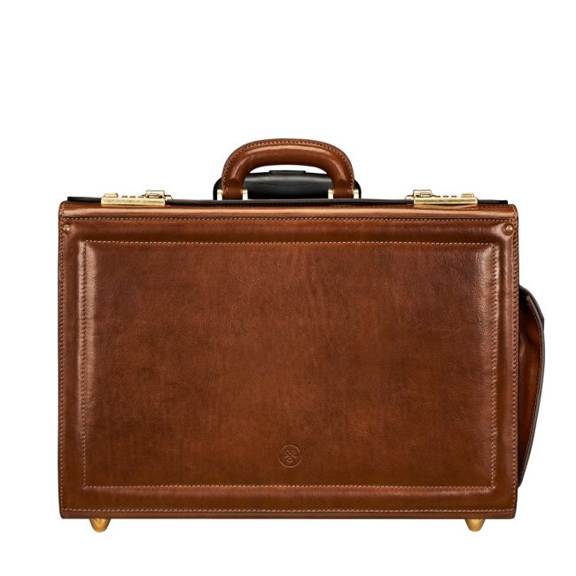VareseW Men's Executive Wheeled Leather Pilot Case - Maxwell-Scott