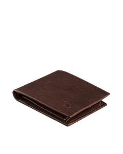 brown soft leather bifold wallet