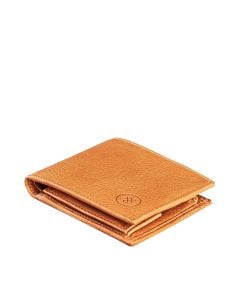 camel soft leather bifold wallet
