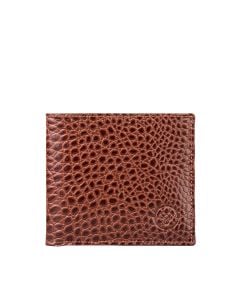 tan mock snake print on leather wallet with coin pocket pouch