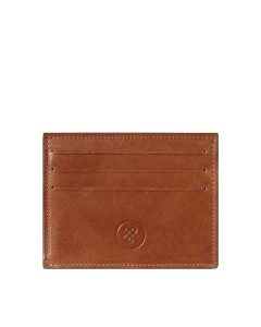 Best Classic Tan leather card holder with ID window for men