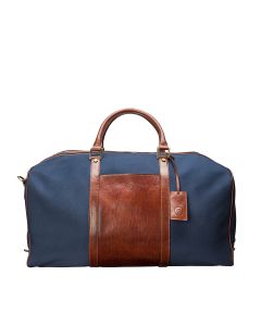 Flero S Men's Italian Leather Small Holdall - Maxwell-Scott
