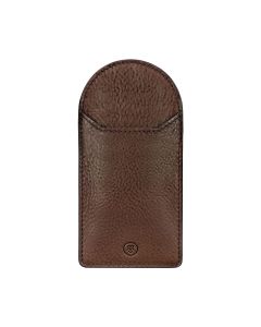 best quality brown soft Italian leather glasses sleeve case