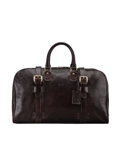 Brown Leather Travel Bag for Men