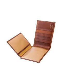 Best quality mens leather trifold wallet in italian tan