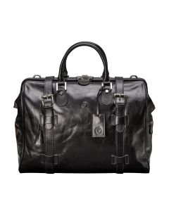 black leather gladstone bag