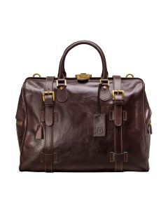 brown leather gladstone 