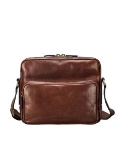 Santino Men's Leather Shoulder Bag | Luxury Italian Everyday Bag