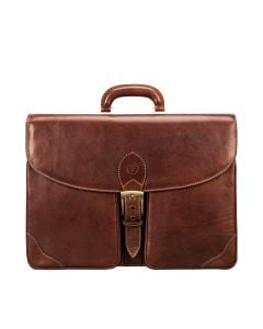 Alanzo Men's Italian Leather Business Briefcase - Maxwell-Scott