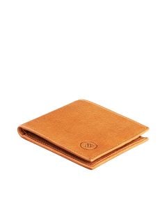 camel soft leather bifold wallet