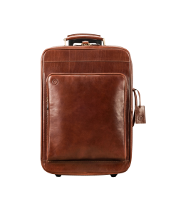 Luxury Italian leather trolley case