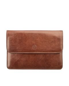 brown leather travel wallet