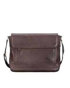 men's brown italian leather shoulder bag 