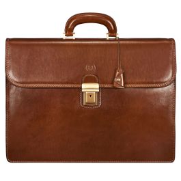 Paolo Large Leather Laptop Briefcase 17” | Men's Business Case